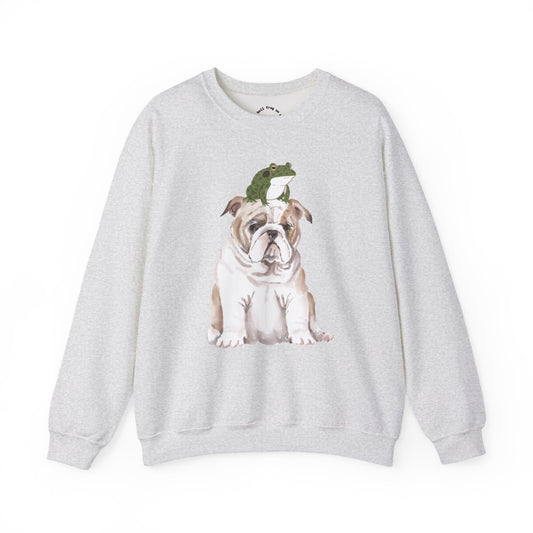 Bull Frog on a Bull Dog RHYMES THYME Sweatshirt