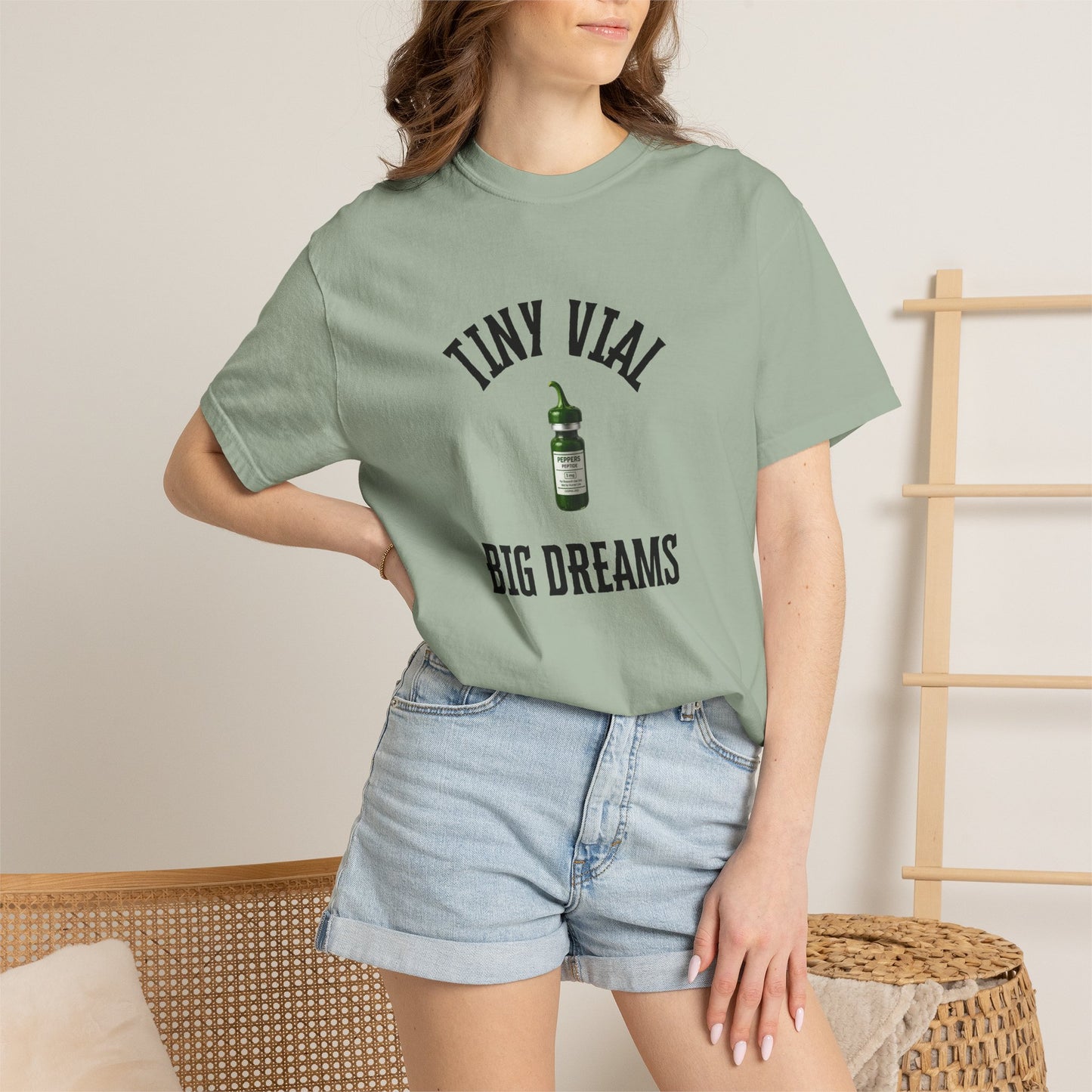 Tiny Vial, Big Dreams Peptides T-shirt