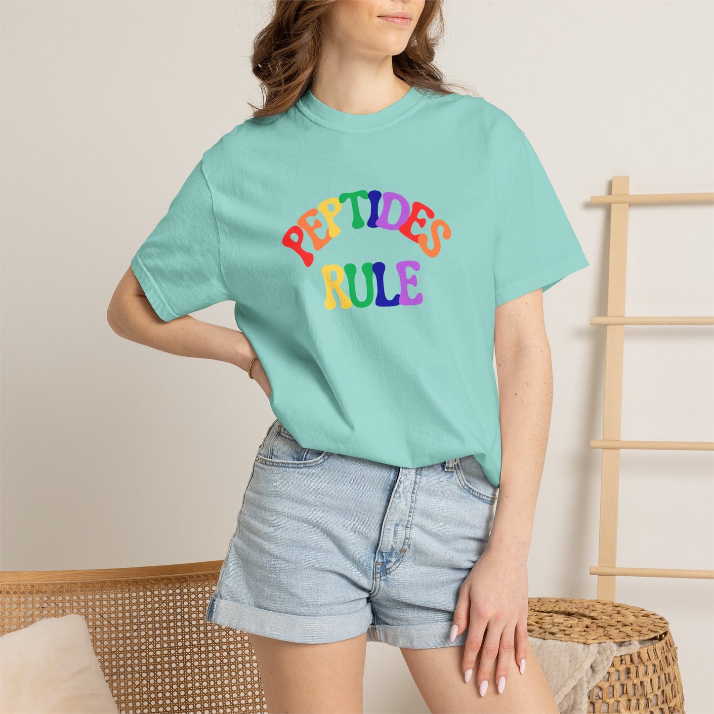 Peptides Rule T-Shirt — Colorful Retro T-Shirt