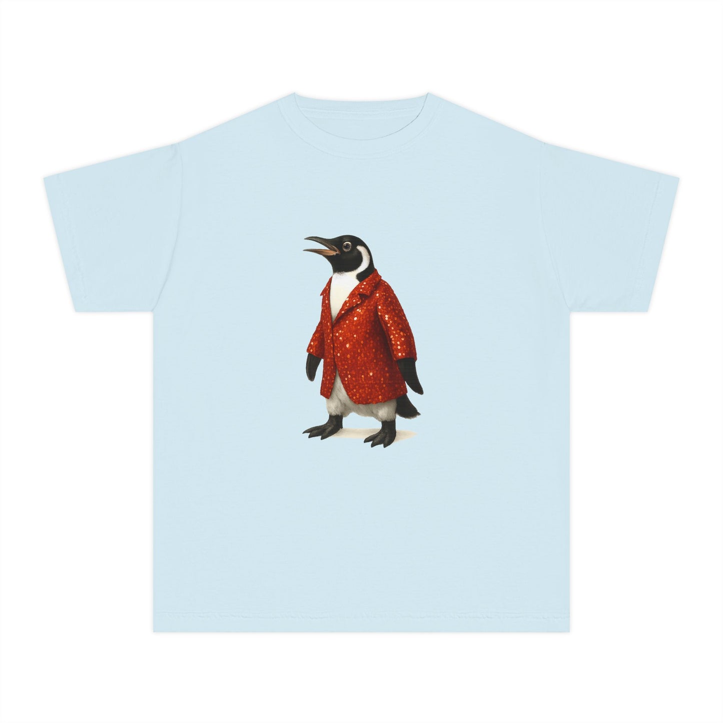 Penguin in Sequins RHYMES THYME CC Youth T-Shirt