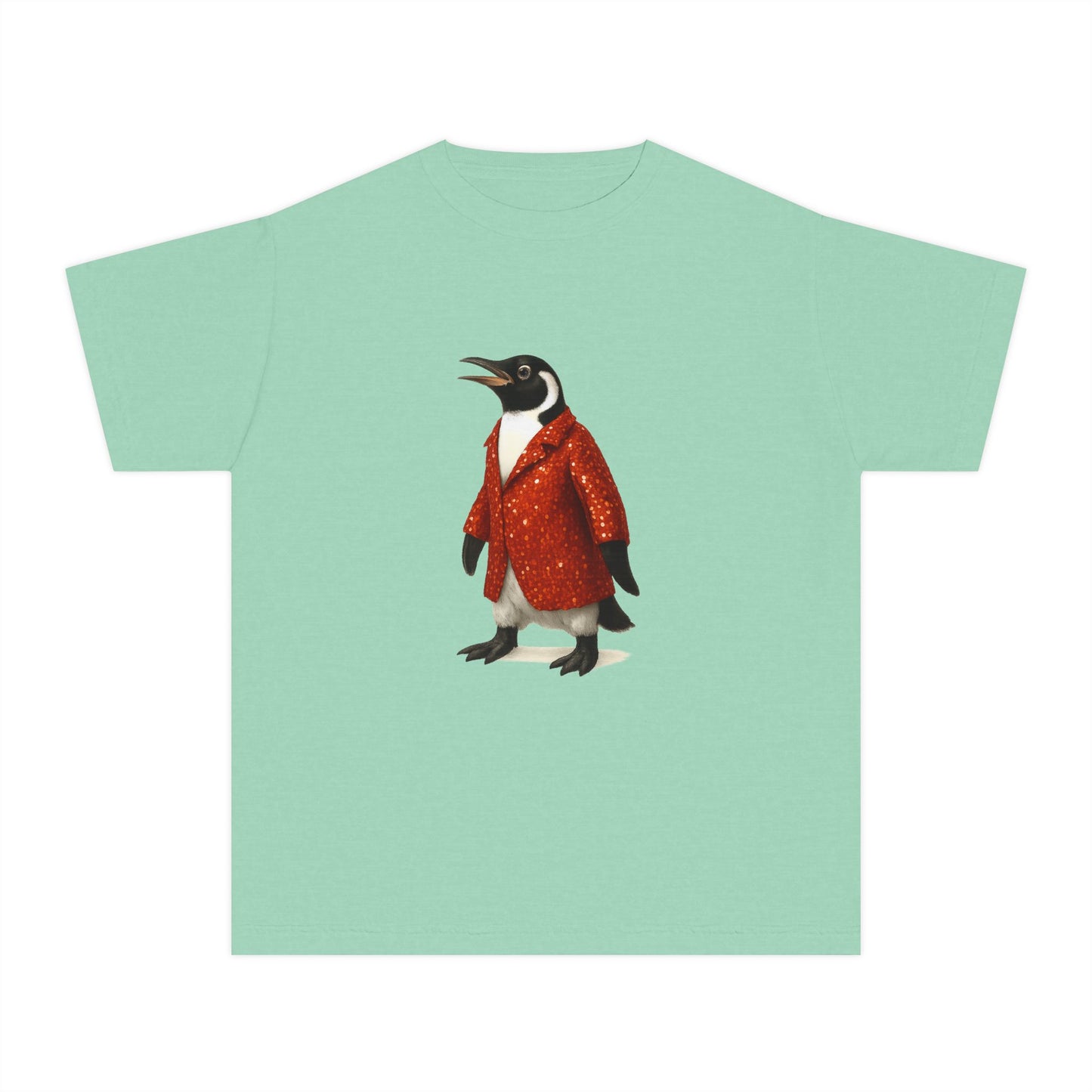 Penguin in Sequins RHYMES THYME CC Youth T-Shirt
