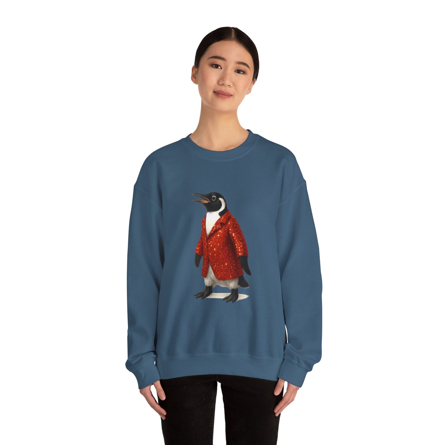 Penguin in Sequins RHYMES THYME Sweatshirt