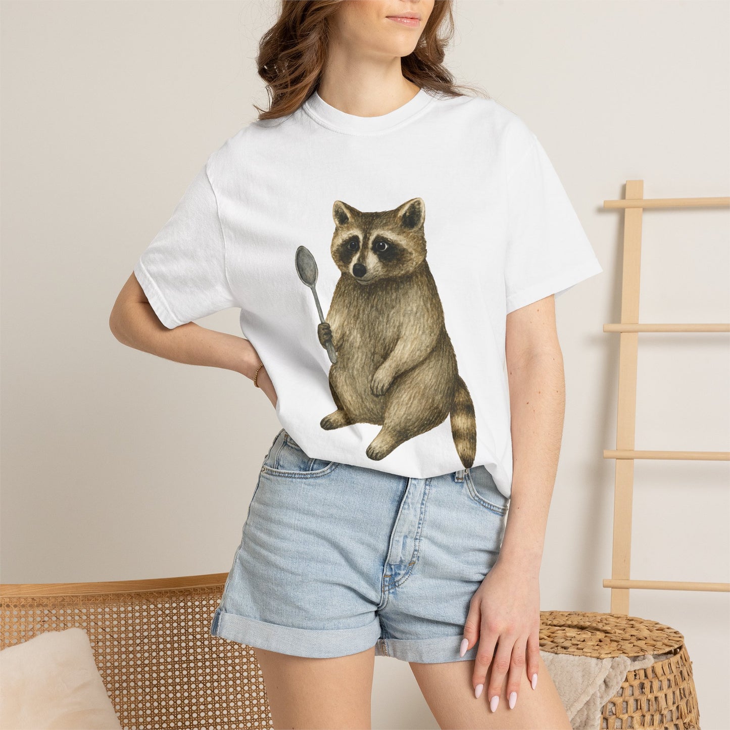 Raccoon with a Spoon RHYMES THYME CC T-Shirt