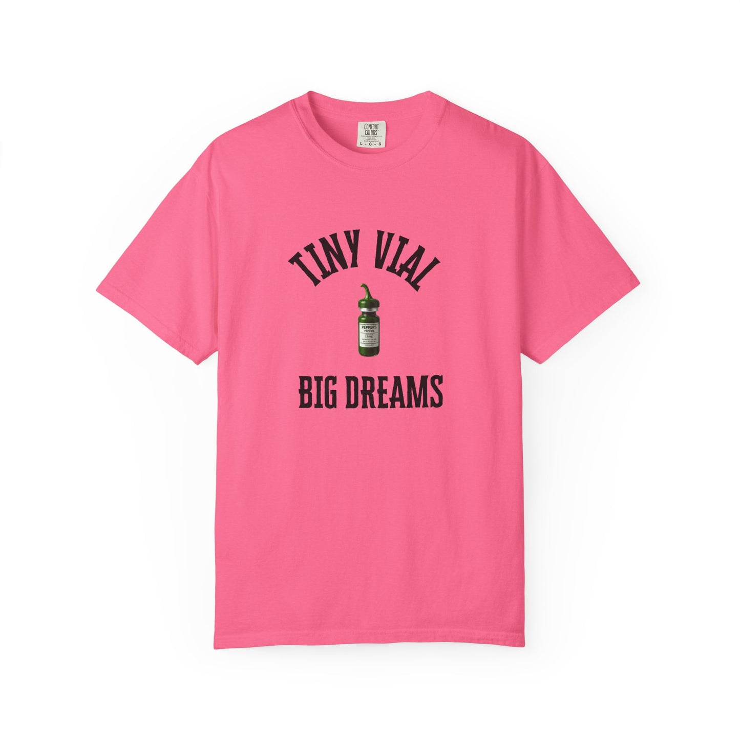 Tiny Vial, Big Dreams Peptides T-shirt