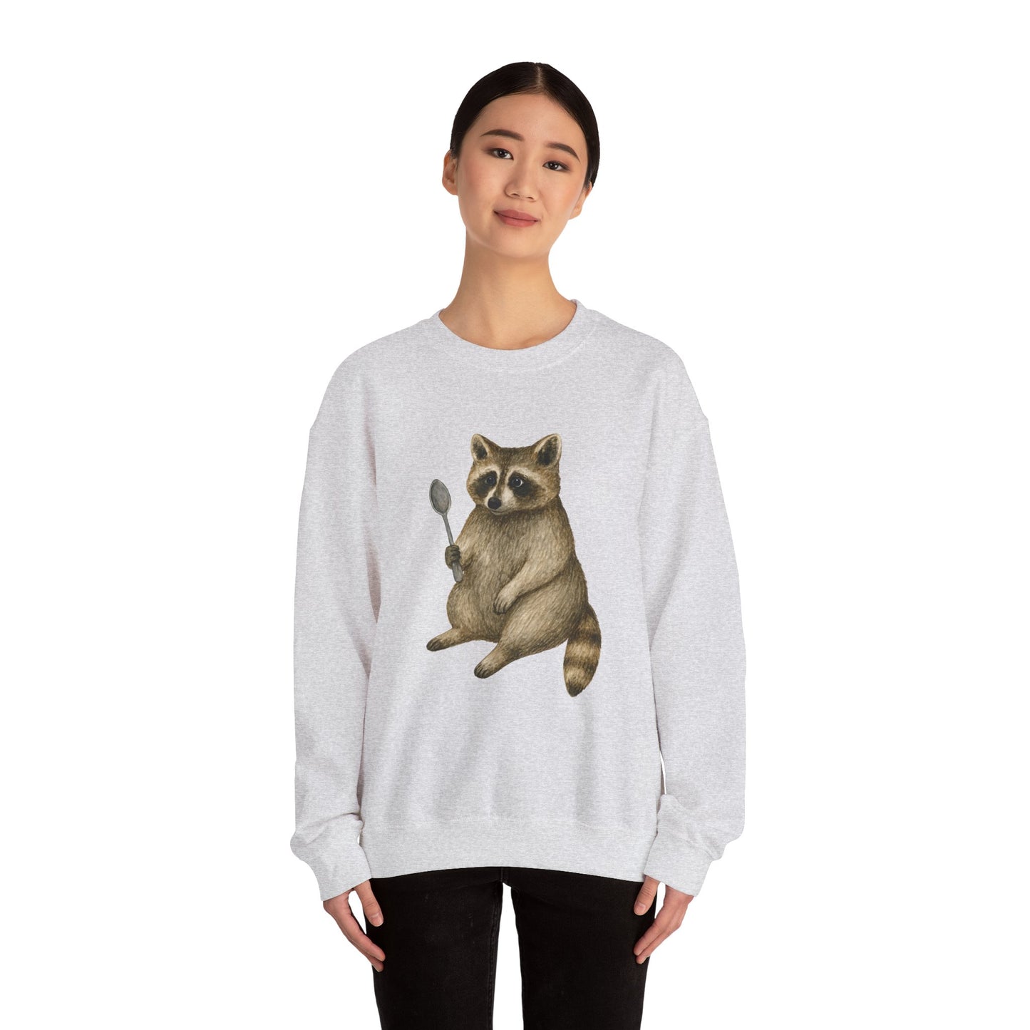 Raccoon with a Spoon RHYMES THYME Sweatshirt