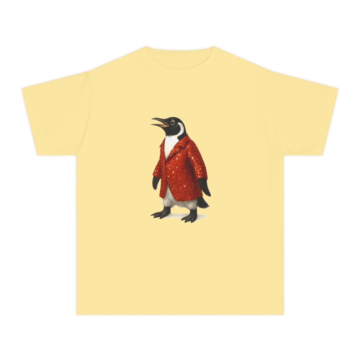 Penguin in Sequins RHYMES THYME CC Youth T-Shirt