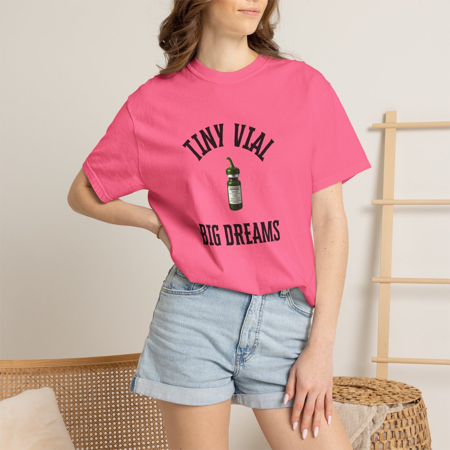 Tiny Vial, Big Dreams Peptides T-shirt