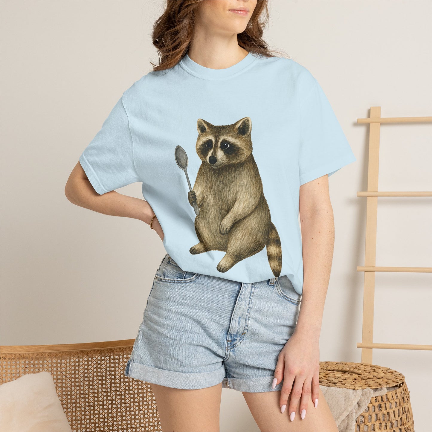 Raccoon with a Spoon RHYMES THYME CC T-Shirt